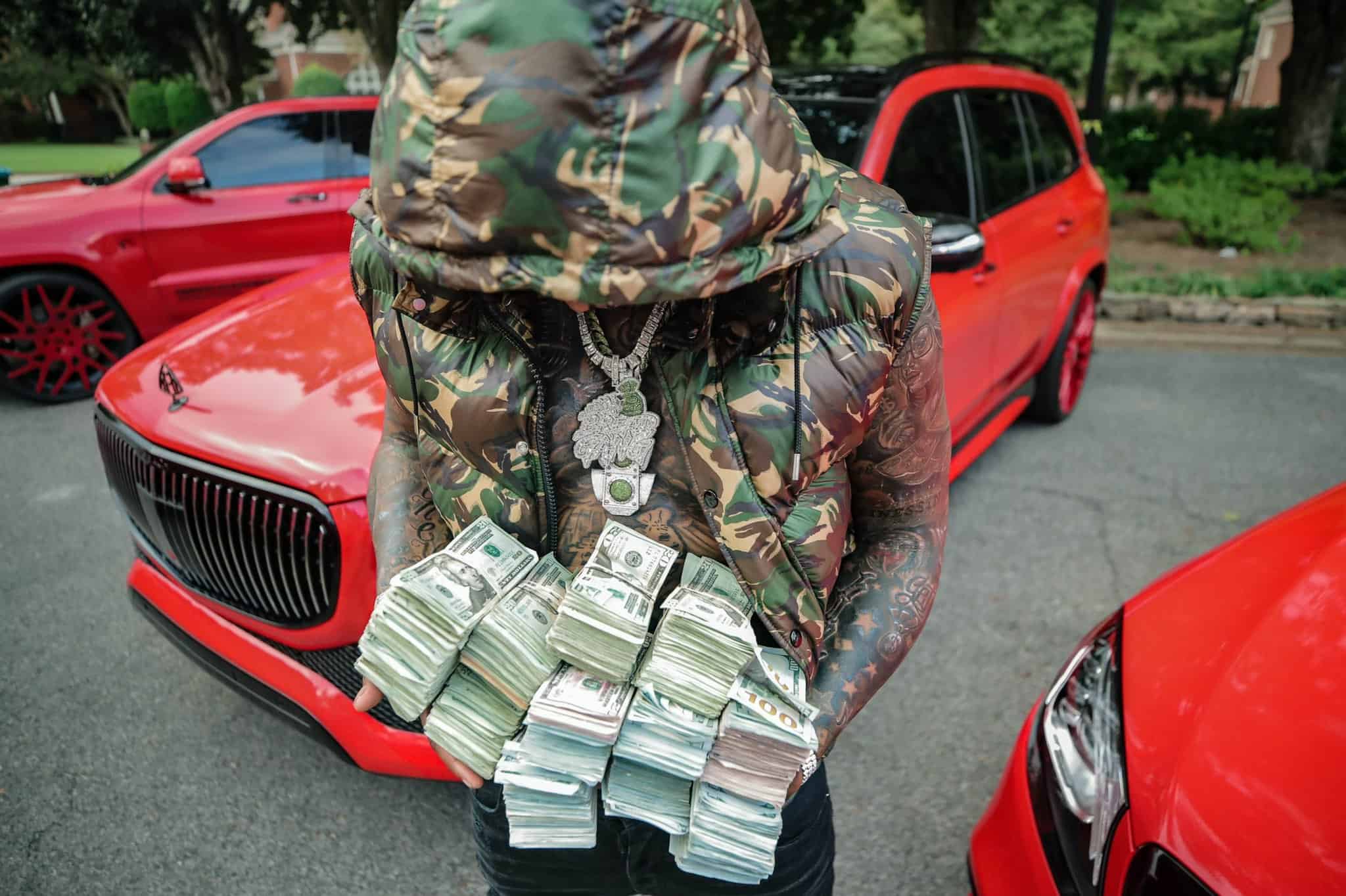 Rapper Moneybagg Yo shows off Money Fleet of Cars EntsToday