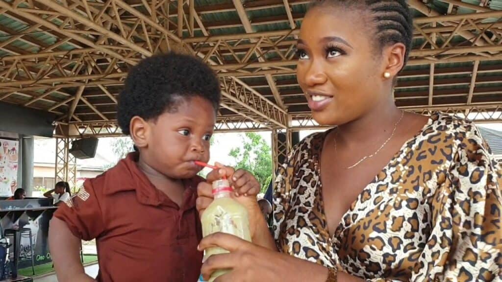 Actress Chinenye Nnebe and Son