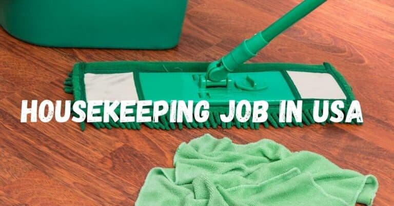 Cleaning and Housekeeping Job in the United States