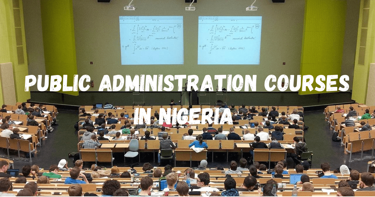 Public Administration Courses in Nigeria